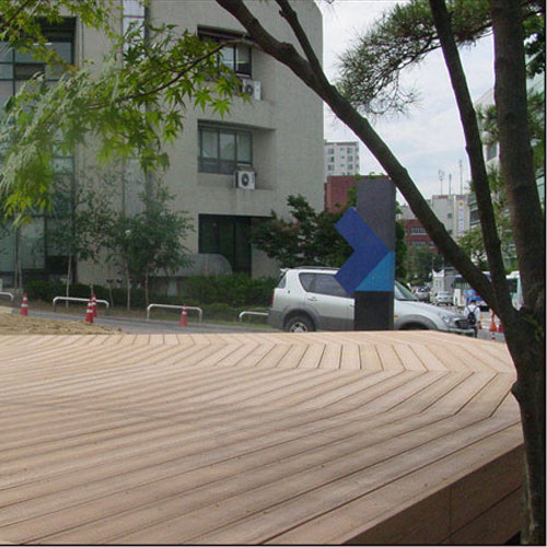 广州户外塑木地板平台制作案例