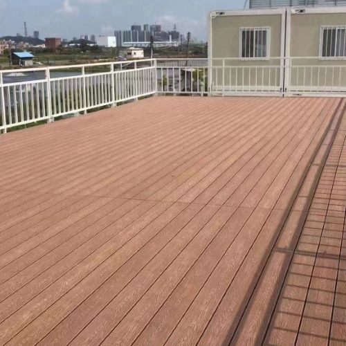 广州楼顶观景塑木地板平台施工案例